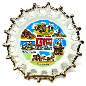 Knotts, Berry Farm, and Ghost Town Souvenir Plate 8” Vintage